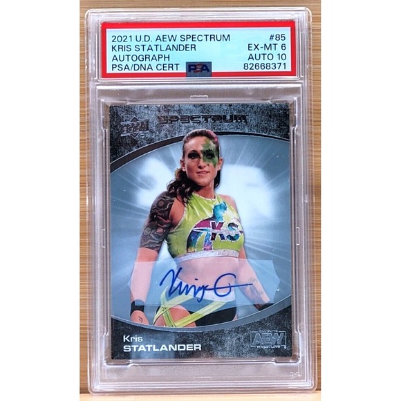 2021 UPPER DECK AEW SPECTRUM KIM STATLANDER AUTO‎ PSA 6 AUTO 10
